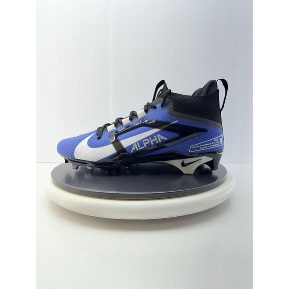 Nike Alpha Menace 4 Elite Mens Size 11 Blue Black Football Cleats FD7036-400